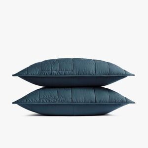 Parachute - King Cozy Block Quilted Sham Set Cove - Parachute Cove